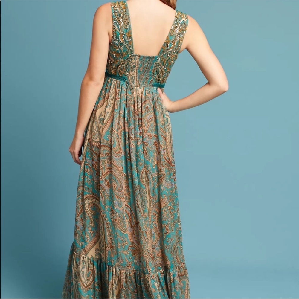Anthropologie Ranna Gill Beaded Paisley Maxi Dress - Picture 3 of 8